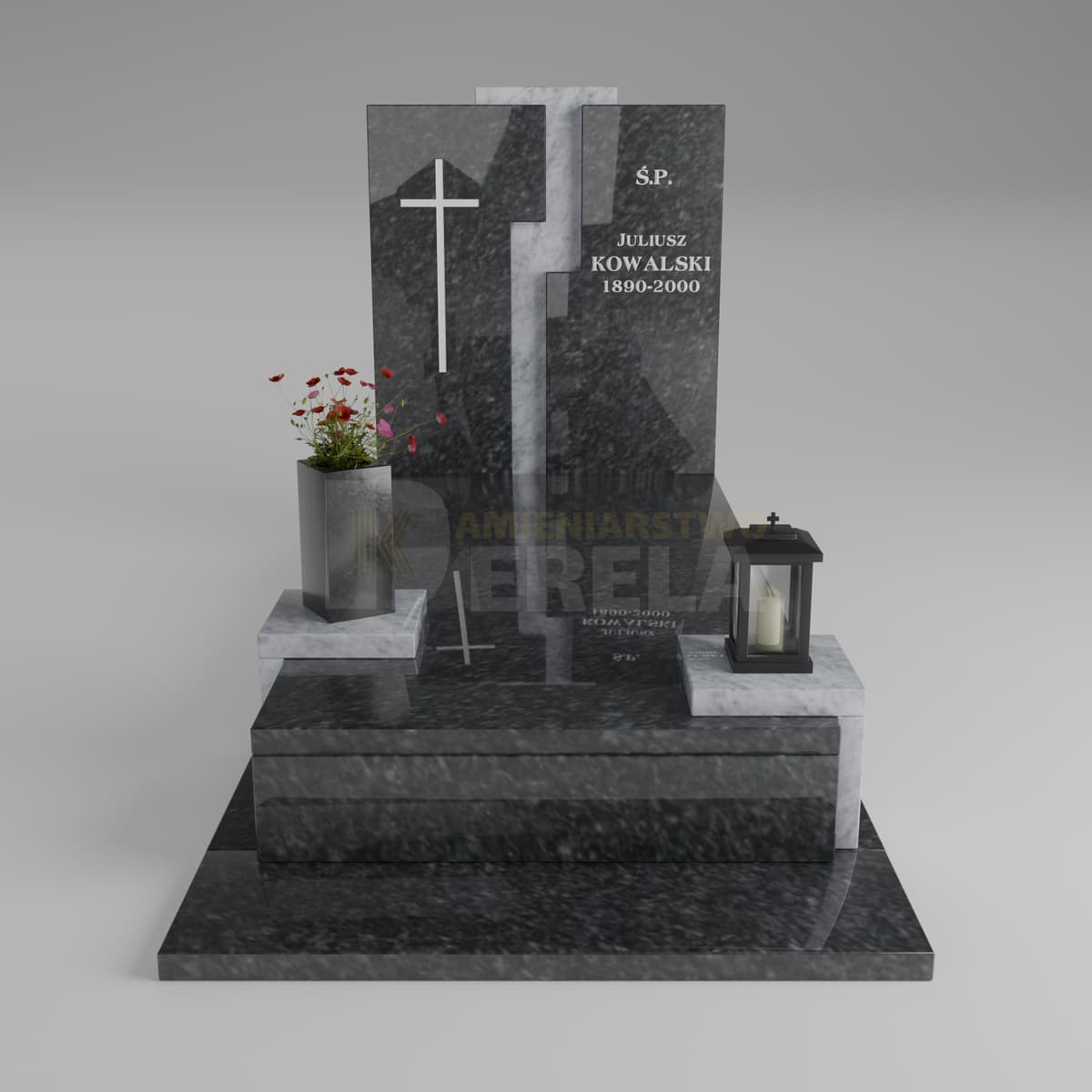 pomnik granitowy z frontu
